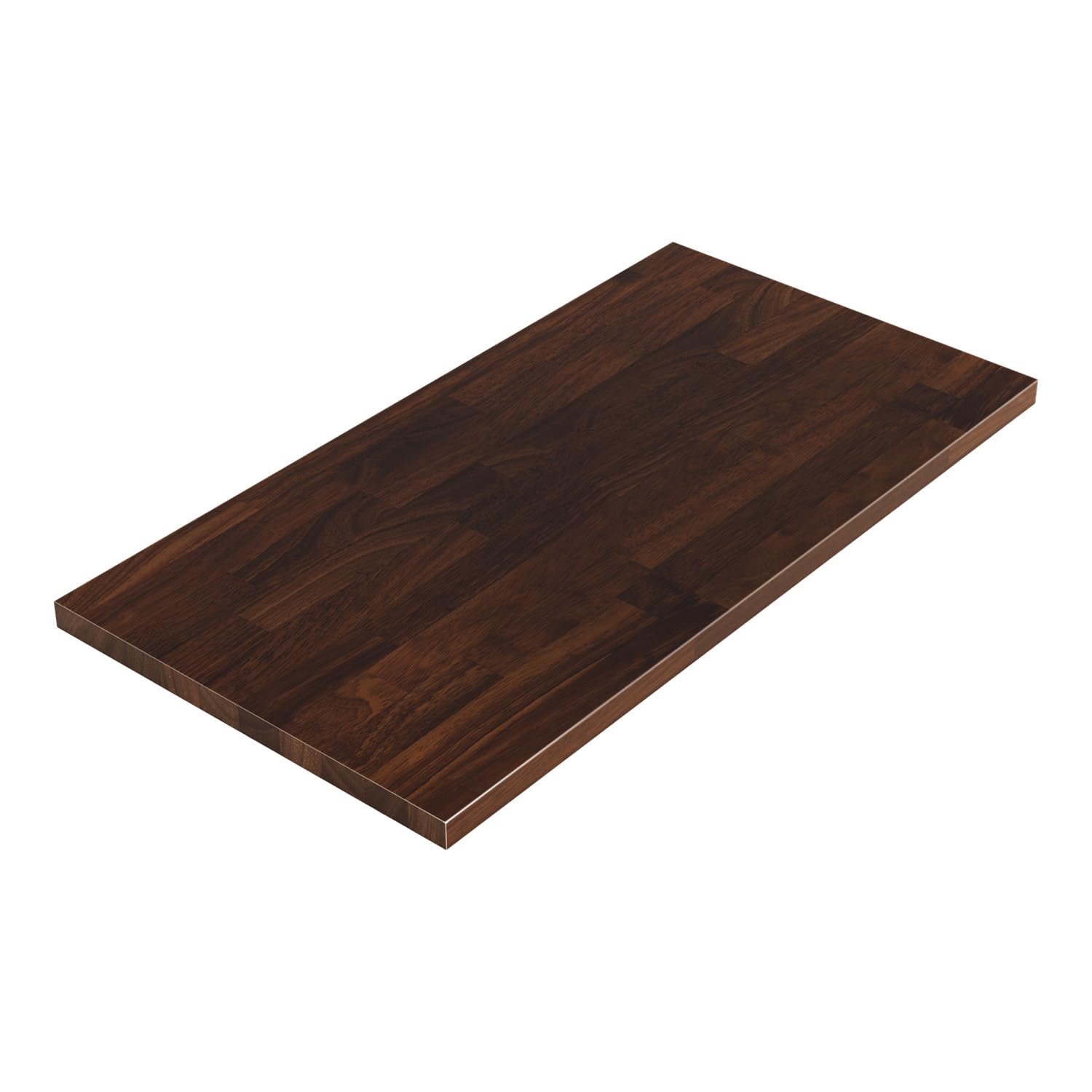 ARIEL 48 x 25 x 1 Hevea Espresso Finished Solid Wood Table Top, Dark Walnut Desktop for Standing/Adjustable Desk/Office Tabletop/Gaming Desk/Kitchen Countertop - Image 3
