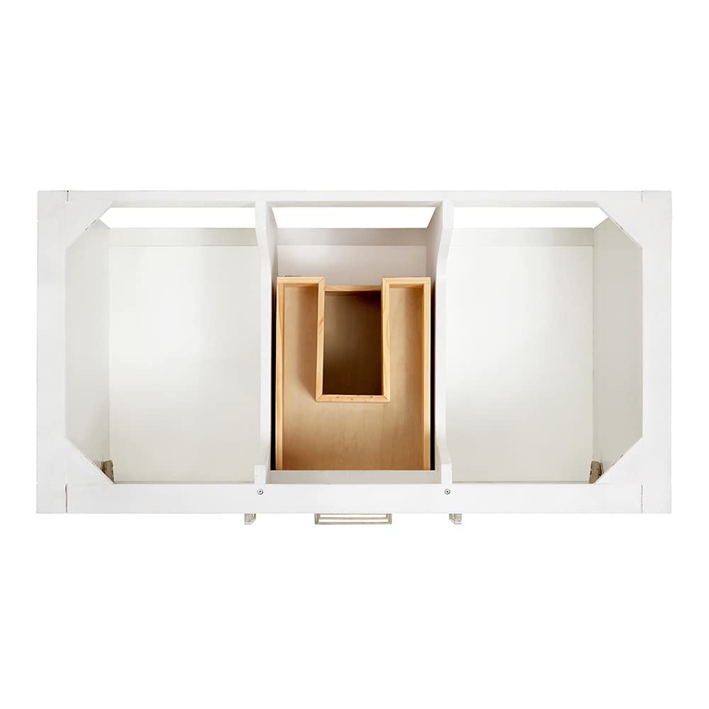 ARIEL Bayhill 43 in. Rectangle Sink Vanity with Carrara White Marble Countertop in White - Image 8