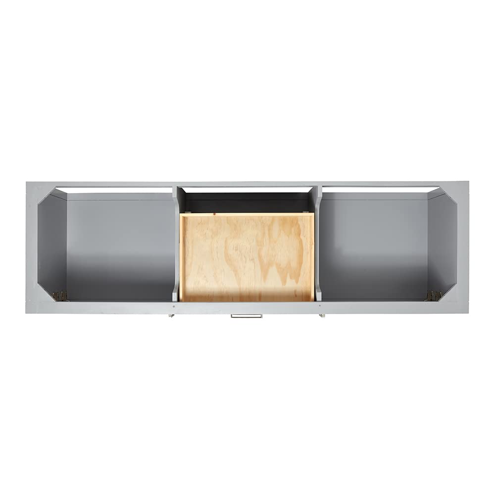 ARIEL Bayhill 72-inch Bathroom Vanity with Sink,Solid Wood, 0.75-inch Italian Carrara Marble Countertop & Backsplash, Double Oval Porcelain Sink, 2 Soft Closing Doors, 3 Dovetail Drawers, Grey - Image 12