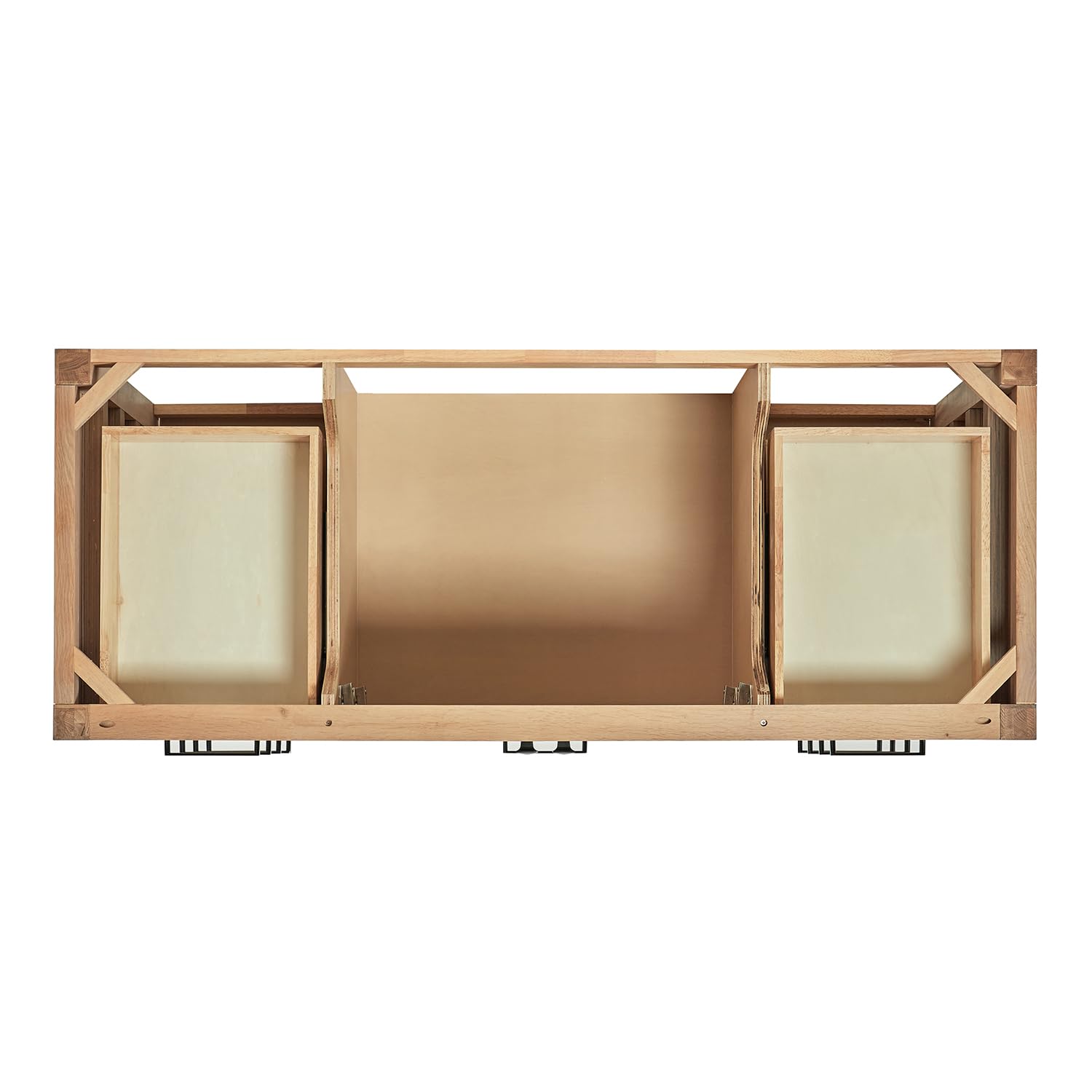 ARIEL Cambridge 54-inch Bathroom Vanity with Sink,Solid Wood, 1.5-inch Carrara White Quartz Countertop & Backsplash, Single Oval Porcelain Sink, 2 Soft Closing Doors, 9 Dovetail Drawers, White Oak - Image 11