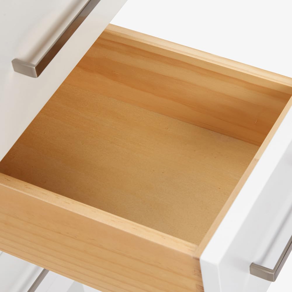 ARIEL Cambridge 60-inch Bathroom Vanity with Sink,Solid Wood, 1.5-inch Pure White Quartz Countertop & Backsplash, Single Oval Porcelain Sink, 2 Soft Closing Doors, 9 Dovetail Drawers, White - Image 15