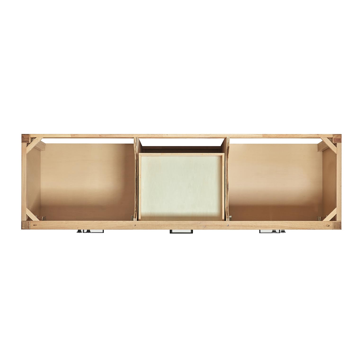 ARIEL Cambridge 72-inch Bathroom Vanity with Sink,Solid Wood, 1.5-inch Carrara White Quartz Countertop & Backsplash, Double Oval Porcelain Sink, 4 Soft Closing Doors, 6 Dovetail Drawers, White Oak - Image 11