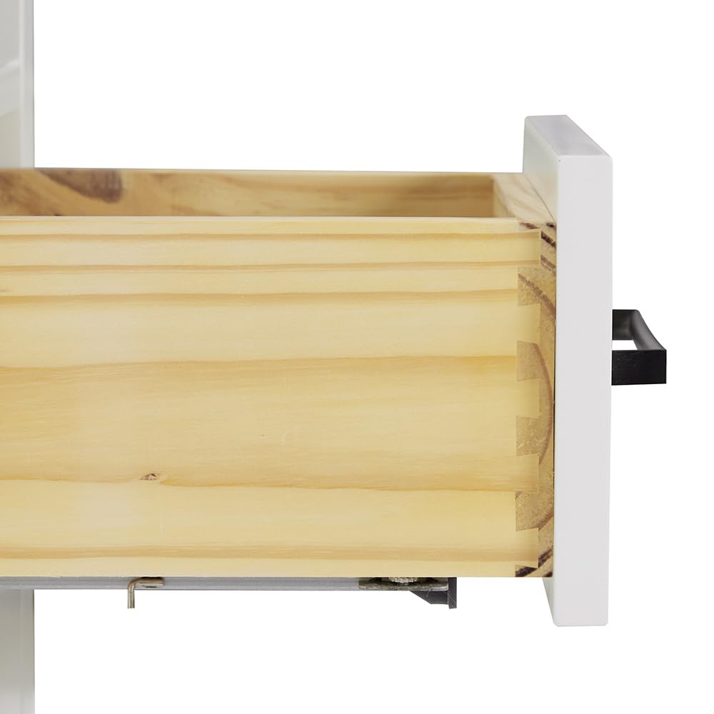 ARIEL Hepburn 36-inch Bathroom Vanity with Sink,Solid Wood, 1.5-inch Pure White Quartz Countertop & Backsplash, Single Rectangular Porcelain Sink, 2 Soft Closing Doors, 5 Dovetail Drawers, White - Image 13