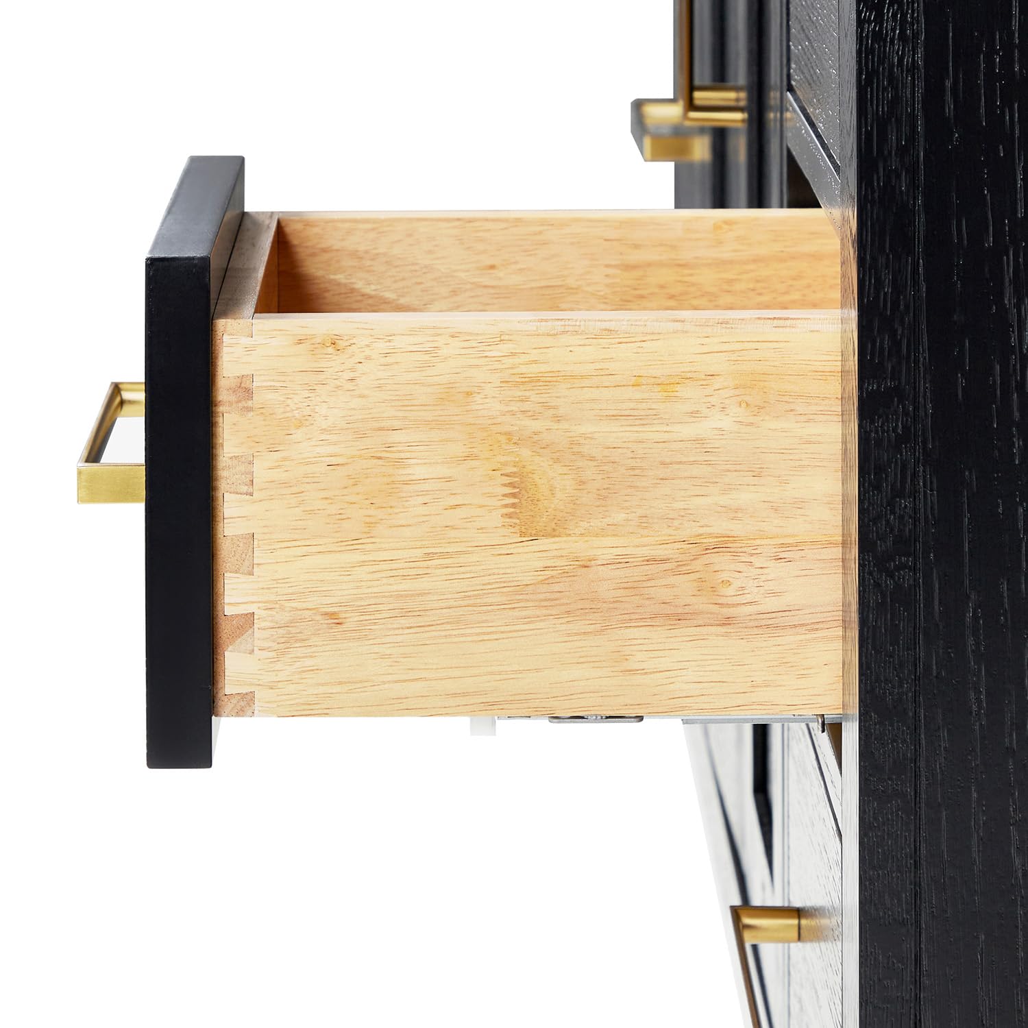 ARIEL Hepburn 42-inch Bathroom Vanity with Sink,Solid Wood, 1.5-inch Pure White Quartz Countertop & Backsplash, Single Oval Porcelain Sink, 2 Soft Closing Doors, 5 Dovetail Drawers, Black Oak - Image 11