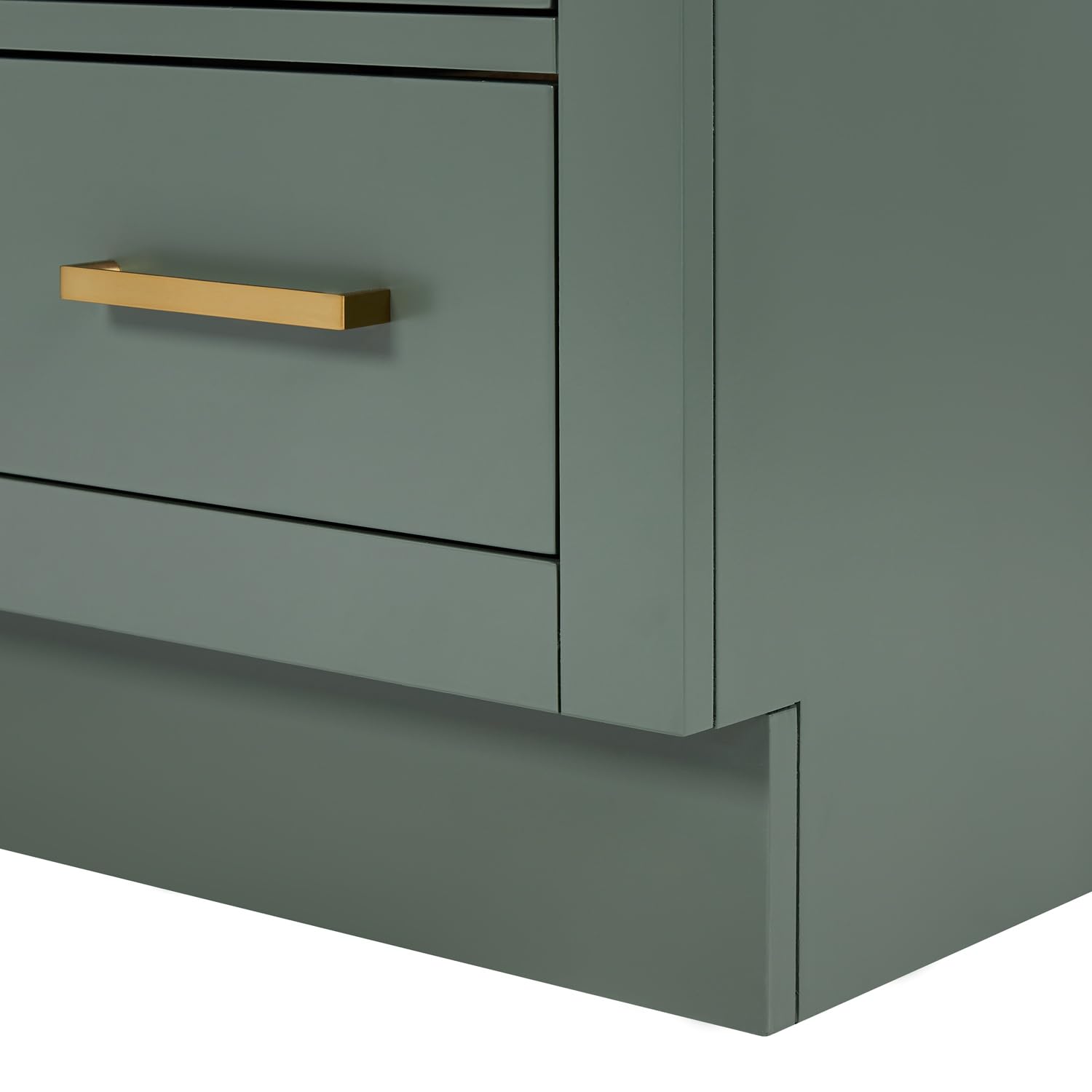 ARIEL Hepburn 55 Inch Single Oval Sink Bathroom Vanity with Carrara White Marble Countertop 1.5 Inch in Vintage Green - Image 10