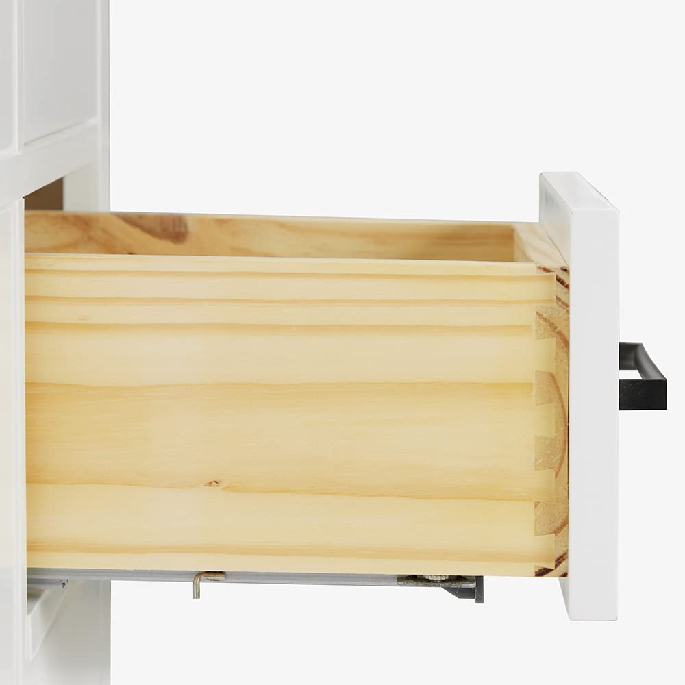 ARIEL Hepburn 60-inch Bathroom Vanity with Sink,Solid Wood, 1.5-inch Pure White Quartz Countertop & Backsplash, Single Rectangular Porcelain Sink, 2 Soft Closing Doors, 9 Dovetail Drawers, White - Image 13