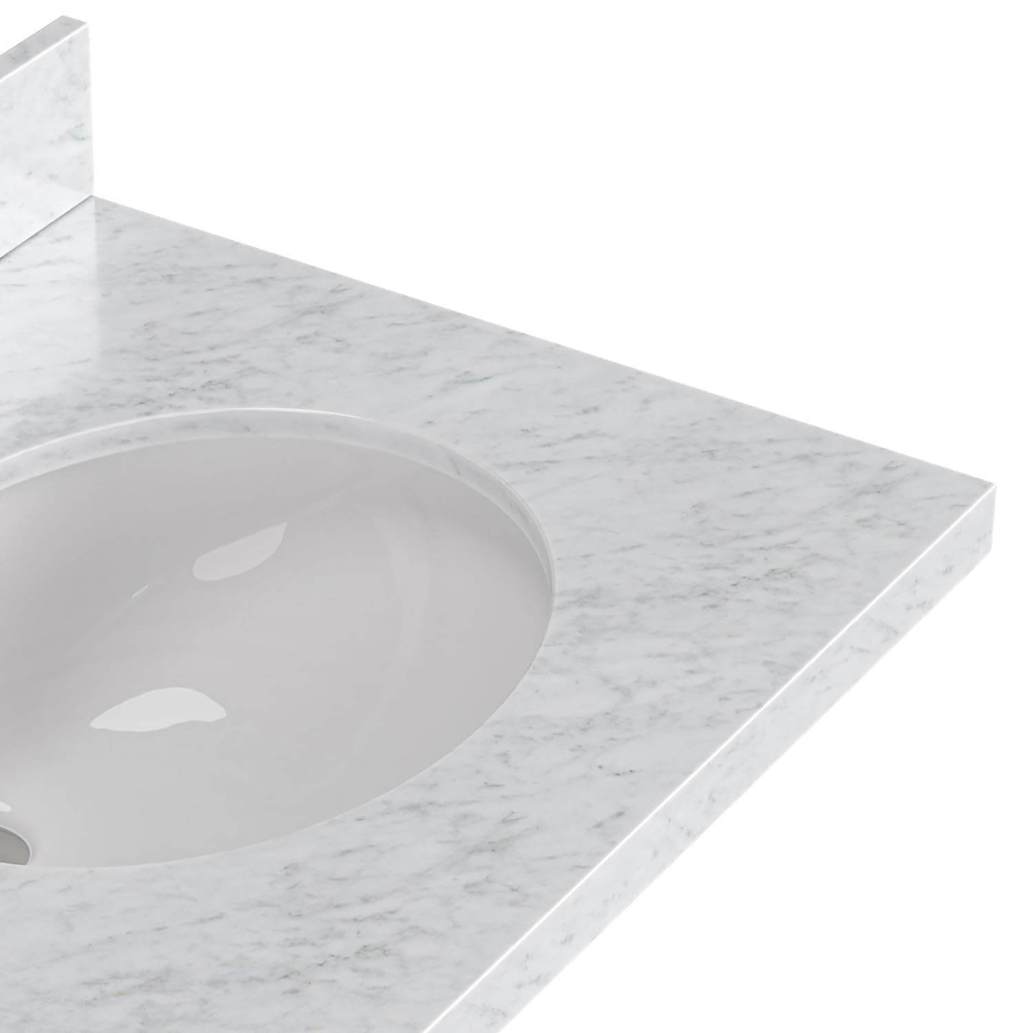 ARIEL Hepburn 61 Inch Double Oval Sink Bathroom Vanity with Carrara White Marble Countertop 1.5 Inch in Vintage Green - Image 12