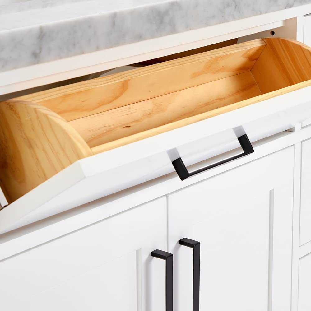 ARIEL Hepburn 72-inch Bathroom Vanity with Sink,Solid Wood, 1.5-inch Italian Carrara Marble Countertop, Double Rectangular Porcelain Sink, 4 Soft Closing Doors, 6 Dovetail Drawers, White - Image 14