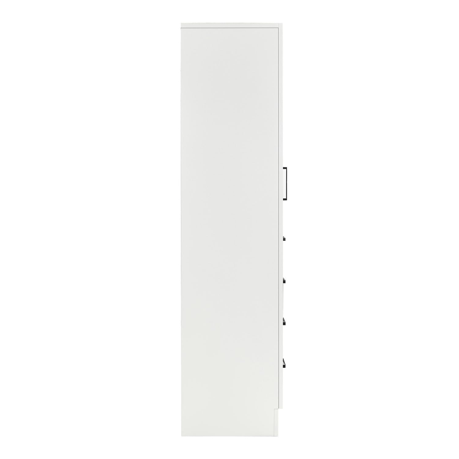 ARIEL Hepburn 92 Inch Includes 20 Inch Linen Cabinet and 1 of 72 Inch Double Rectangle Sink Bathroom Vanity with Carrara White Quartz Countertop 1.5 Inch in White - Image 4