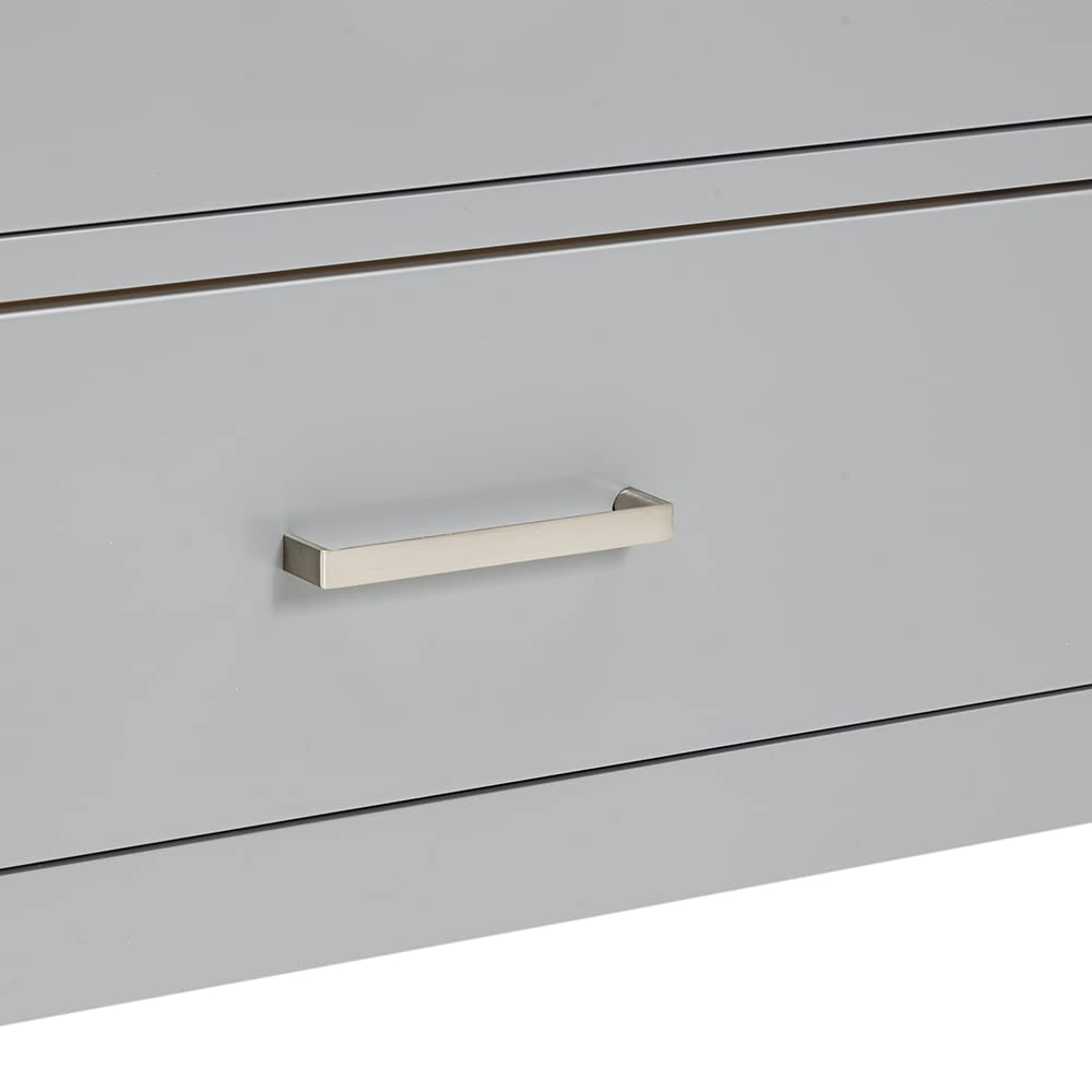 ARIEL Hutton 73 in. Double Oval Sink Floating Wall Vanity with 1.5" Inch White Quartz Countertop in Grey - Image 10