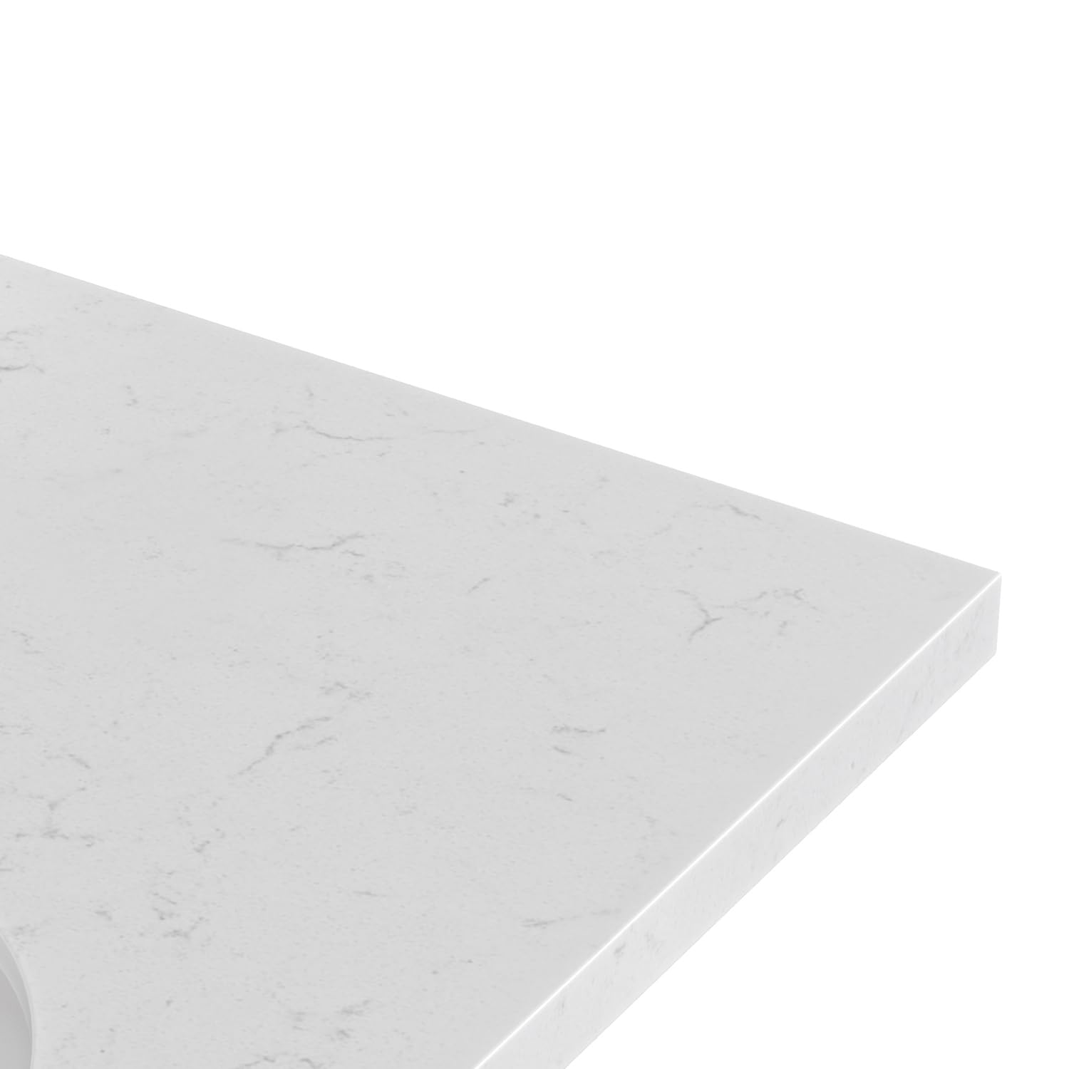 ARIEL Lucia 36-inch Bathroom Vanity with Sink,Solid Wood, 1.5-inch Carrara White Quartz Countertop & Backsplash, Single Oval Porcelain Sink, 4 Dovetail Drawers, Warm White - Image 12