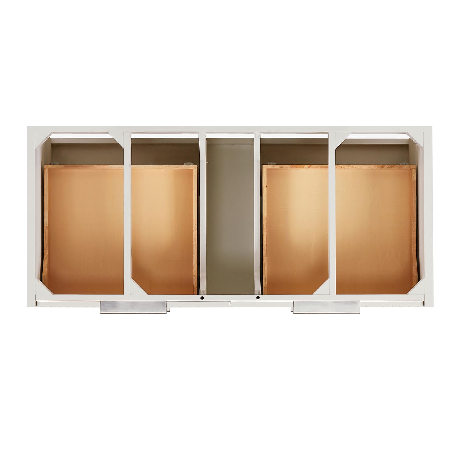 ARIEL Lucia 48-inch Bathroom Vanity Base Cabinet,Solid Wood, 4 Dovetail Drawers, Warm White - Image 5