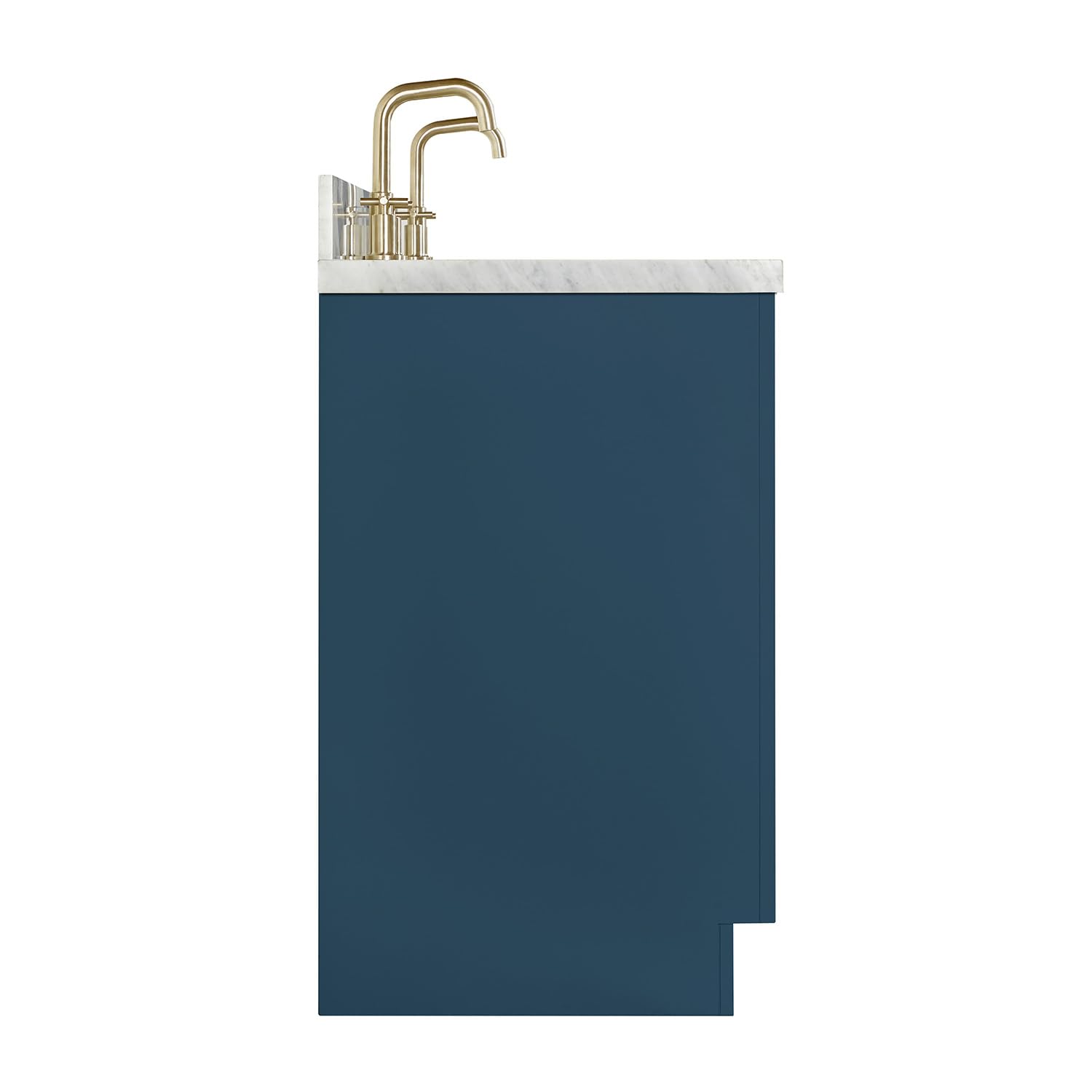 ARIEL Milan 72-inch Bathroom Vanity with Sink,Solid Wood, 1.5-inch Italian Carrara Marble Countertop, Double Rectangular Porcelain Sink, Soft Closing Doors, Dovetail Drawers, Vintage Blue - Image 6