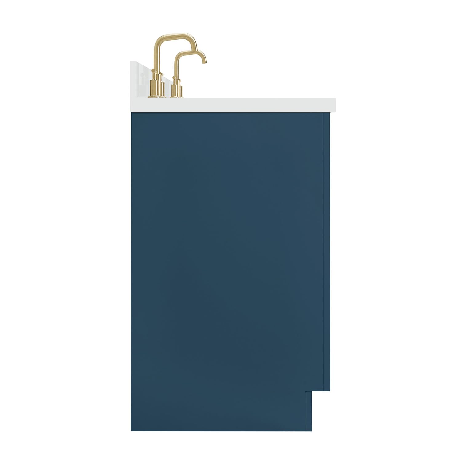 ARIEL Milan 72-inch Bathroom Vanity with Sink,Solid Wood, 1.5-inch Pure White Quartz Countertop, Double Rectangular Porcelain Sink, Soft Closing Doors, Dovetail Drawers, Vintage Blue - Image 5