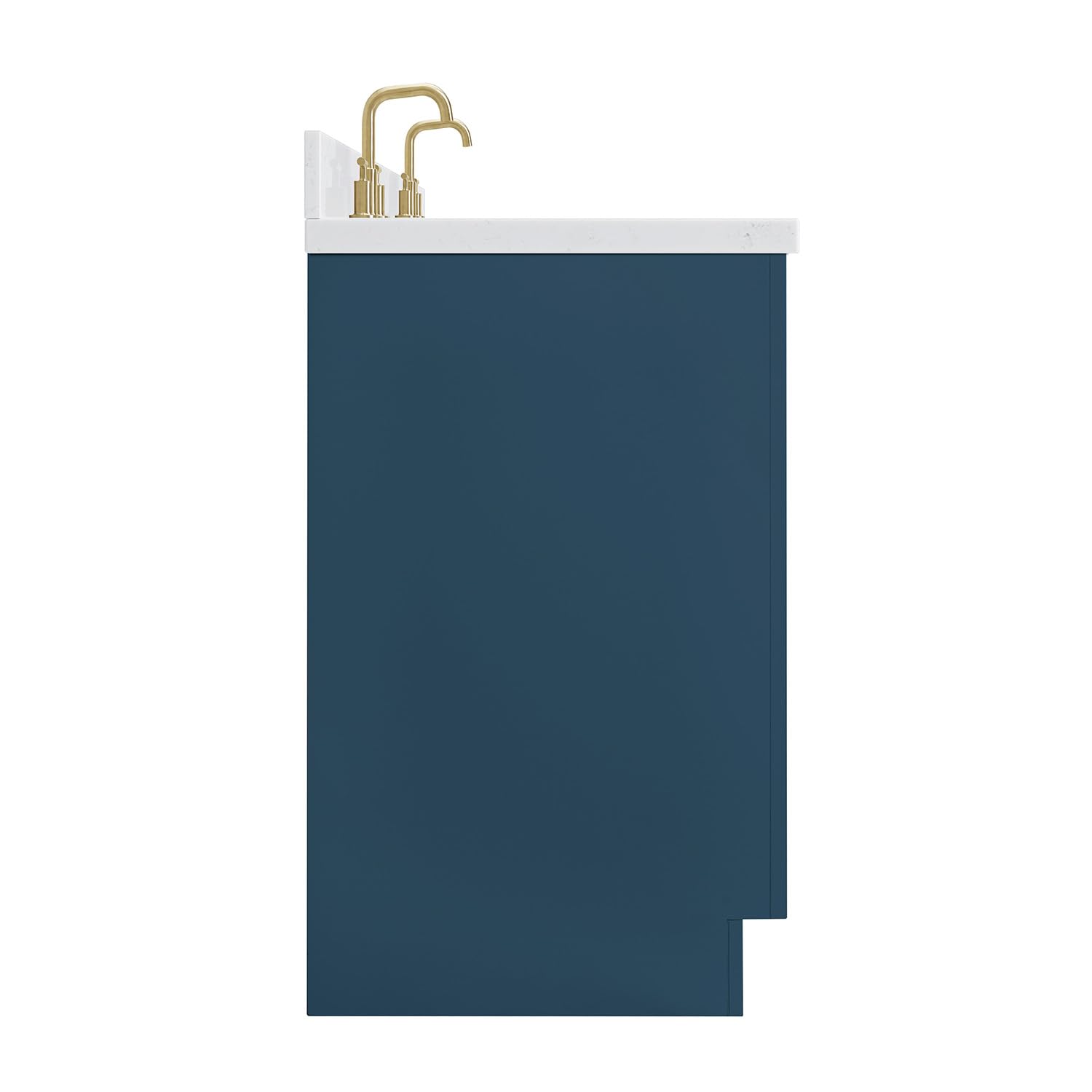 ARIEL Milan 72-inch Bathroom Vanity with Sink,Solid Wood, 1.5-inch Carrara White Quartz Countertop, Double Rectangular Porcelain Sink, Soft Closing Doors, Dovetail Drawers, Vintage Blue - Image 4