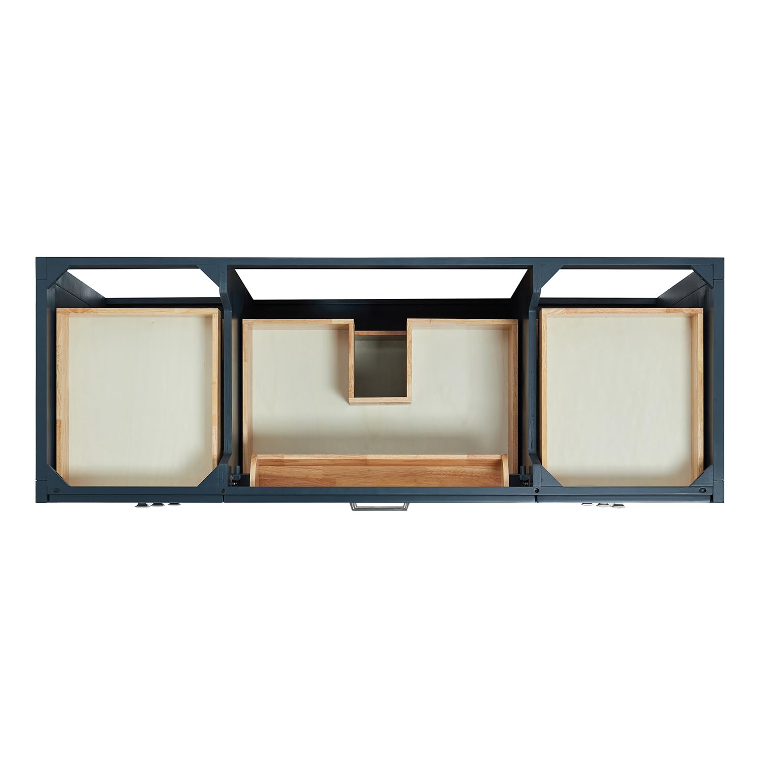 ARIEL Monroe 61 inch Bathroom Vanity with Sink in Midnight Blue Bathroom Vanity Cabinet with Pure White Quartz Counter top - Image 6