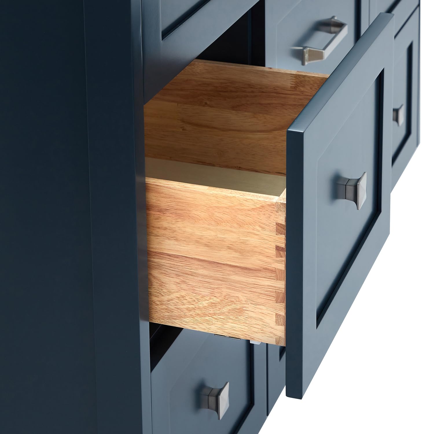 ARIEL Monroe 61 inch Bathroom Vanity with Sink in Midnight Blue Bathroom Vanity Cabinet with Pure White Quartz Counter top - Image 8