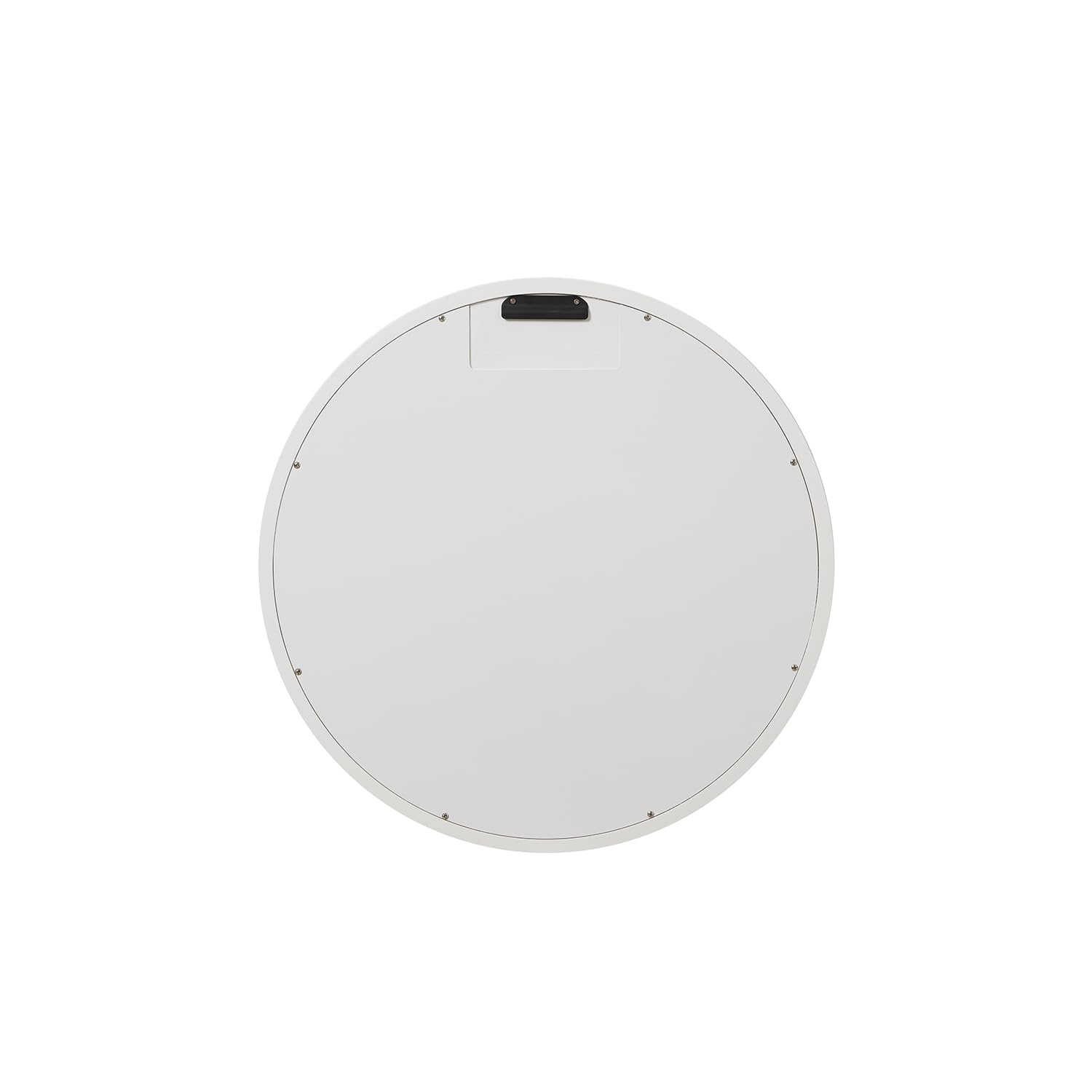 ARIEL Round Wooden Mirror 24" in White, Wood Circle Wall Mirror for Bathroom, Vanity, Entryway & Living Room Decor, Farmhouse Style - Image 5