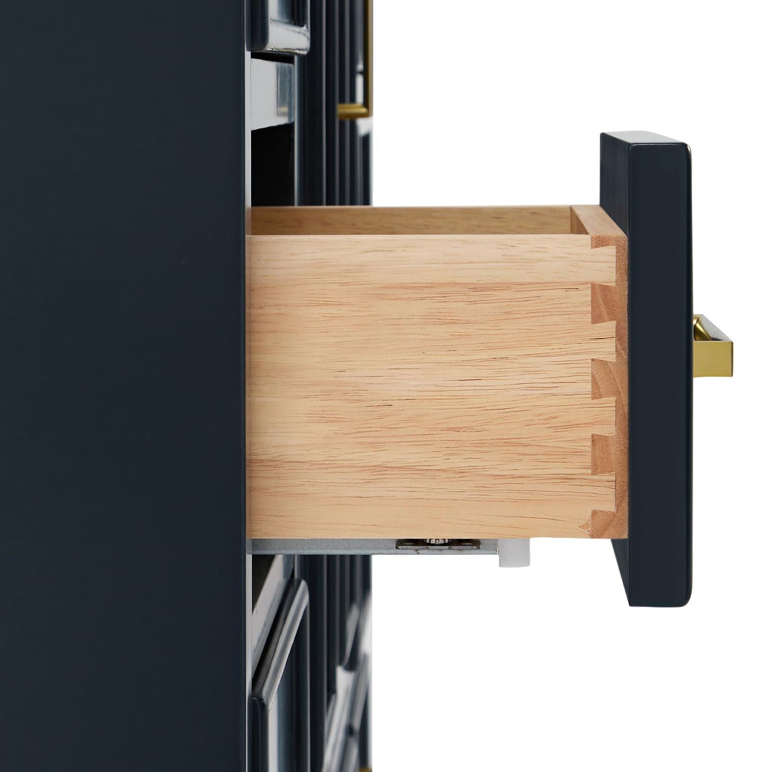 ARIEL Stafford 36-inch Bathroom Vanity with Sink,Solid Wood, 1.5-inch Italian Carrara Marble Countertop, Single Oval Porcelain Sink, 2 Soft Closing Doors, 1 Dovetail Drawers, Midnight Blue - Image 12