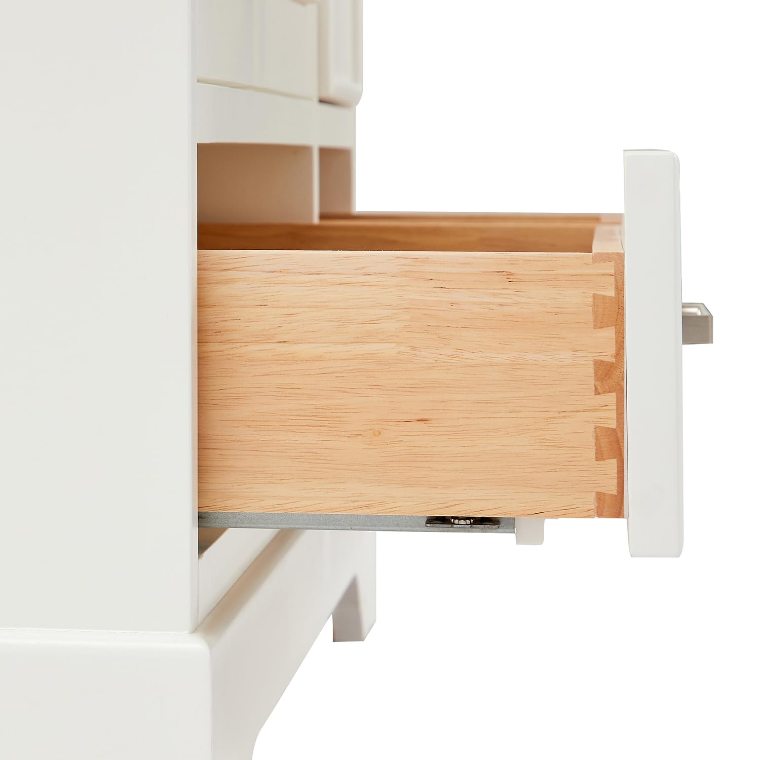 ARIEL Stafford 42-inch Bathroom Vanity with Sink,Solid Wood, 0.75-inch Italian Carrara Marble Countertop & Backsplash, Single Oval Porcelain Sink, 2 Soft Closing Doors, 5 Dovetail Drawers, White - Image 13