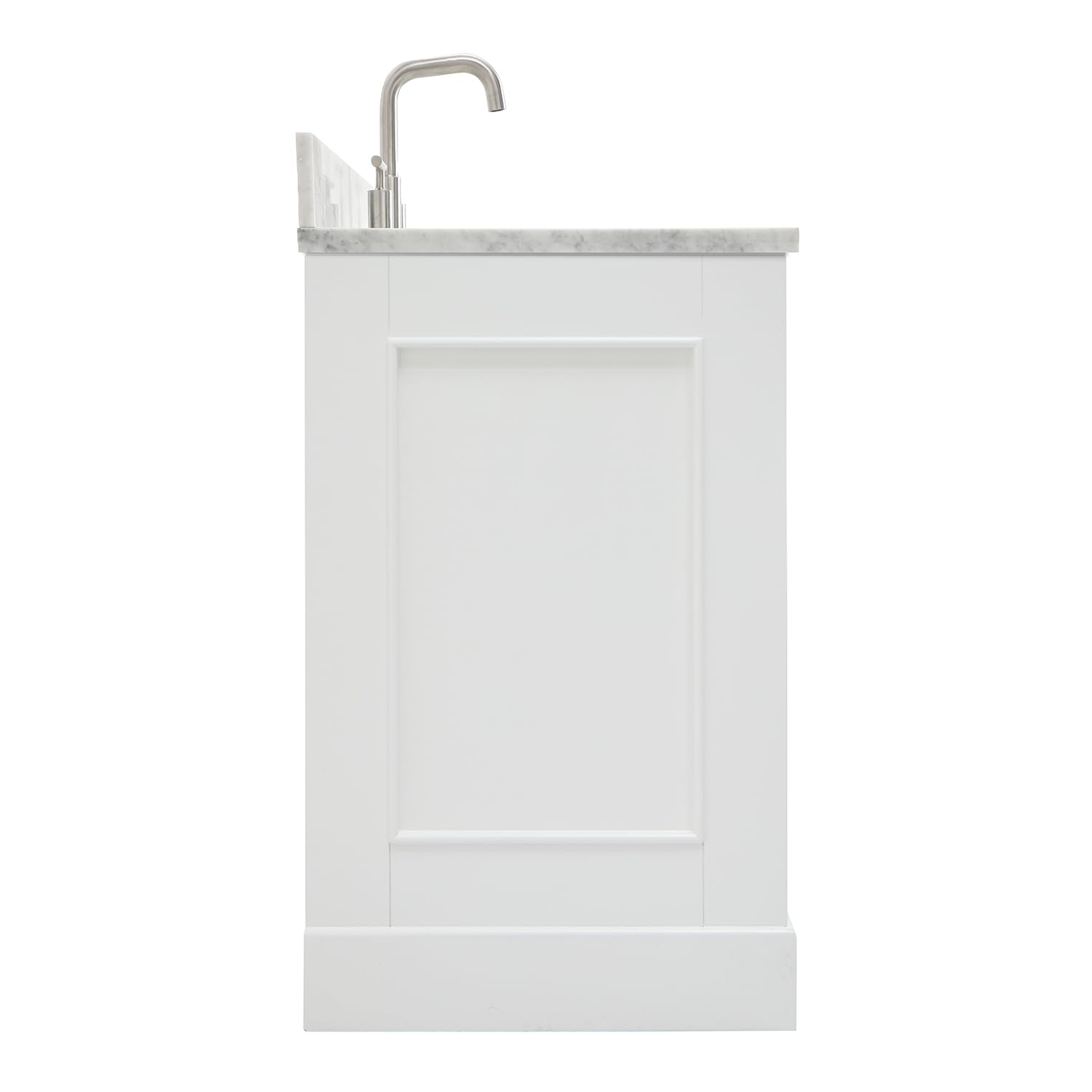 ARIEL Stafford 48-inch Bathroom Vanity with Sink,Solid Wood, 0.75-inch Italian Carrara Marble Countertop, Single Rectangular Porcelain Sink, 2 Soft Closing Doors, 9 Dovetail Drawers, White - Image 9