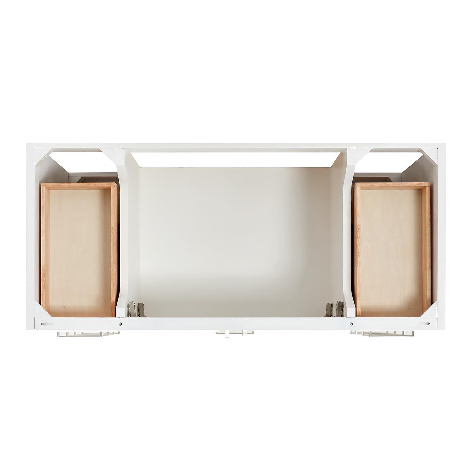 ARIEL Stafford 48-inch Bathroom Vanity with Sink,Solid Wood, 0.75-inch Italian Carrara Marble Countertop, Single Rectangular Porcelain Sink, 2 Soft Closing Doors, 9 Dovetail Drawers, White - Image 12