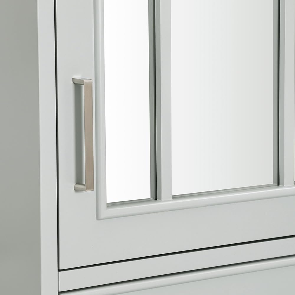 ARIEL Stafford 84-inch Bathroom Vanity with Sink,Solid Wood, 1.5-inch Italian Carrara Marble Countertop, Double Rectangular Porcelain Sink, 5 Soft Closing Doors, 6 Dovetail Drawers, Grey - Image 17