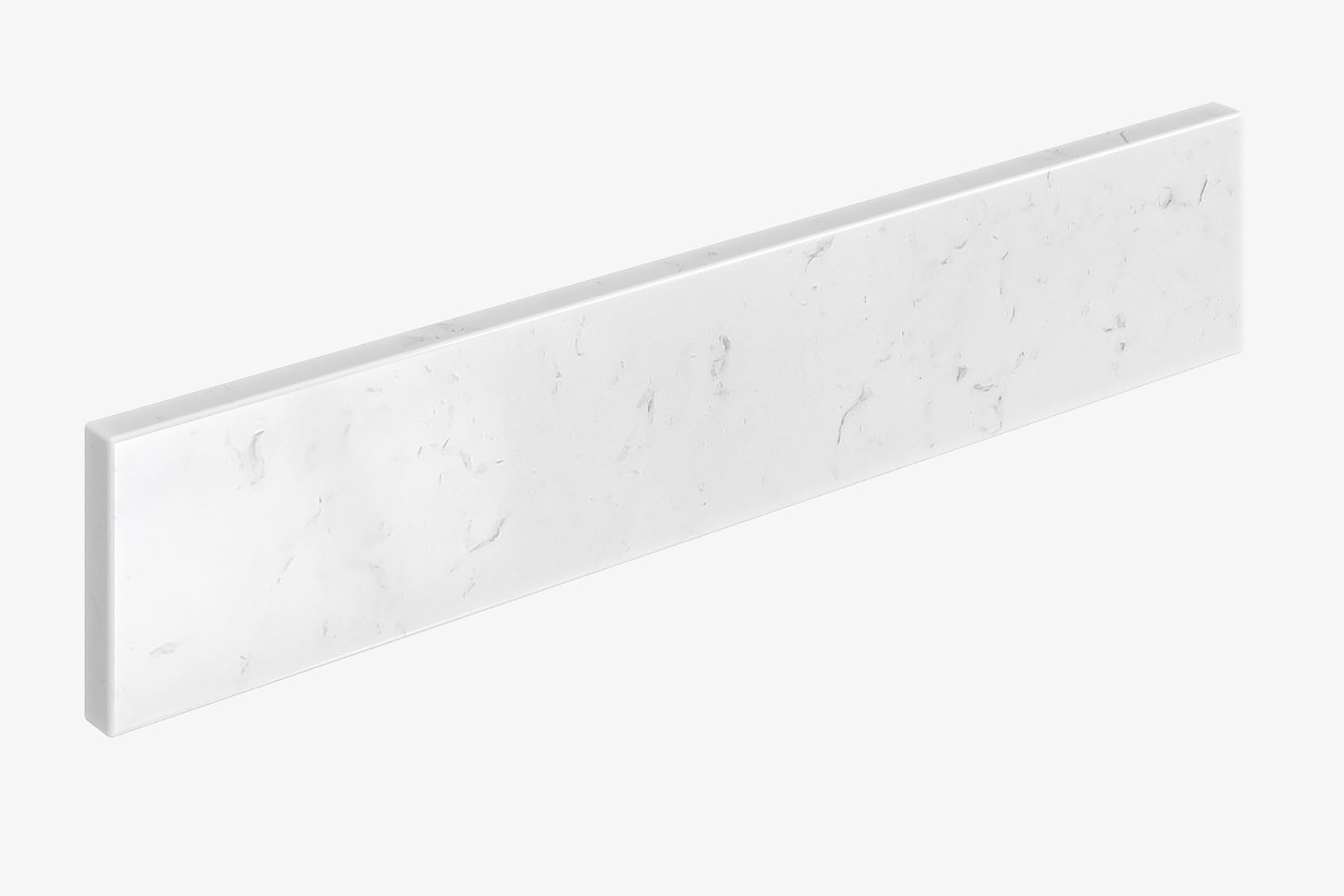 ARIEL VANITY CARRARA WHITE QUARTZ SIDESPLASH - Image 4