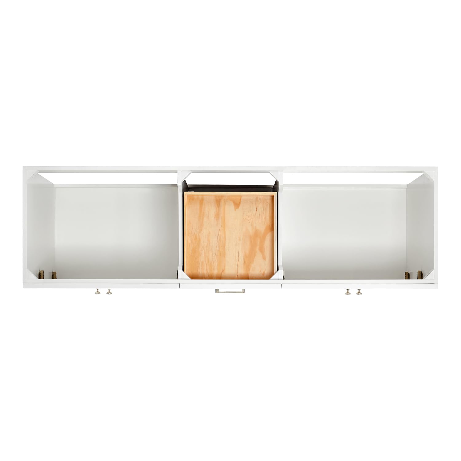 ARIEL Hamlet 72-inch Bathroom Vanity with Sink,Solid Wood, 1.5-inch Pure White Quartz Countertop & Backsplash, Double Rectangular Porcelain Sink, 4 Soft Closing Doors, 3 Dovetail Drawers, White - Image 13
